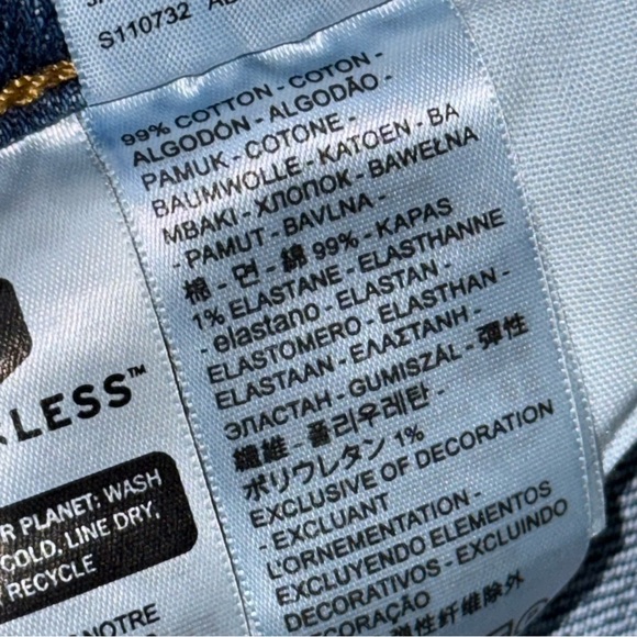 LEVI'S 501 High Rise Straight Leg Blue Jeans Ankle Blue - Picture 6 of 11